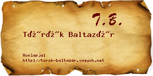 Török Baltazár névjegykártya